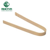 U shape mini disposable  white color bamboo tongs