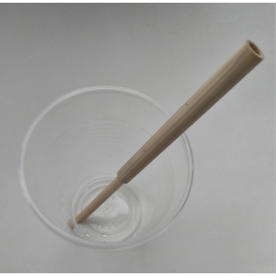 Reusable stretched bamboo straw