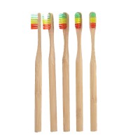 biodegradable circular column bamboo  toothbrush   for adult